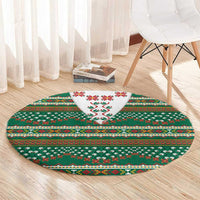 Lithuanian National Costume Round Carpet Traditional Folk Pattern - Wonder Print Shop