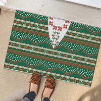 Lithuanian National Costume Rubber Doormat Traditional Folk Pattern - Wonder Print Shop