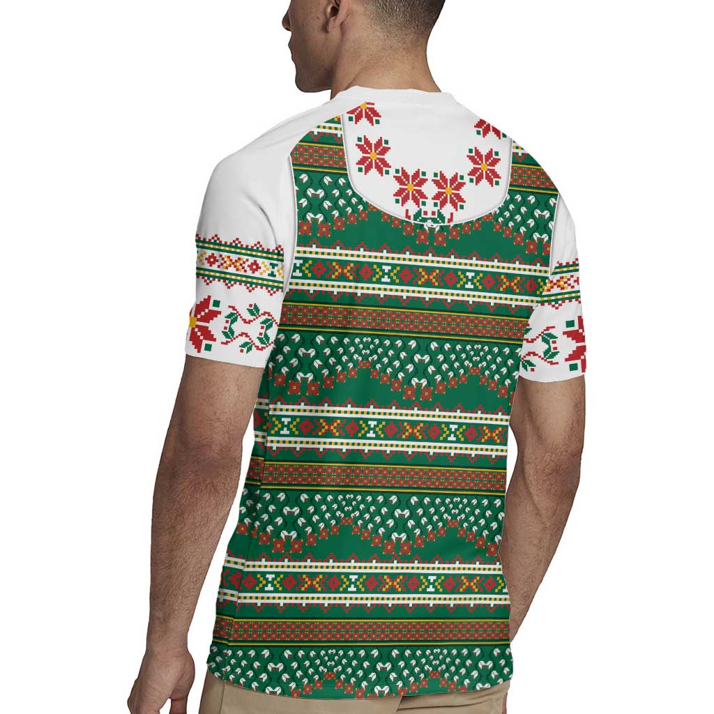 Lithuanian National Costume Rugby Jersey Traditional Folk Pattern - Wonder Print Shop