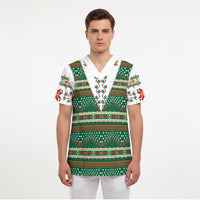 Lithuanian National Costume Scrub Top Traditional Folk Pattern - Wonder Print Shop