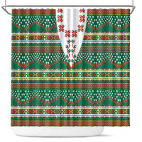 Lithuanian National Costume Shower Curtain Traditional Folk Pattern - Wonder Print Shop