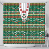 Lithuanian National Costume Shower Curtain Traditional Folk Pattern - Wonder Print Shop