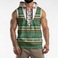 Lithuanian National Costume Sleeveless Hoodie Traditional Folk Pattern - Wonder Print Shop