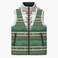 Lithuanian National Costume Sleeveless Puffer Jacket Traditional Folk Pattern - Wonder Print Shop