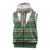 Lithuanian National Costume Sleeveless Zip Hoodie Traditional Folk Pattern - Wonder Print Shop