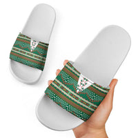 Lithuanian National Costume Slide Sandals Traditional Folk Pattern - Wonder Print Shop