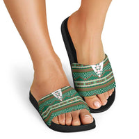 Lithuanian National Costume Slide Sandals Traditional Folk Pattern - Wonder Print Shop