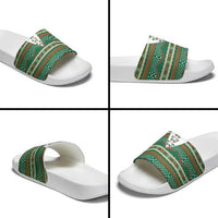 Lithuanian National Costume Slide Sandals Traditional Folk Pattern - Wonder Print Shop