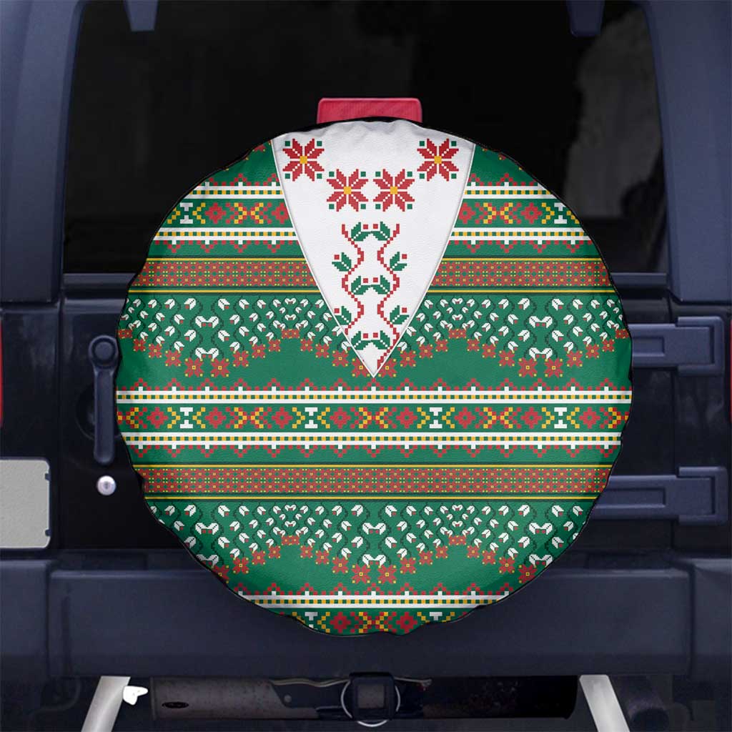 Lithuanian National Costume Spare Tire Cover Traditional Folk Pattern - Wonder Print Shop
