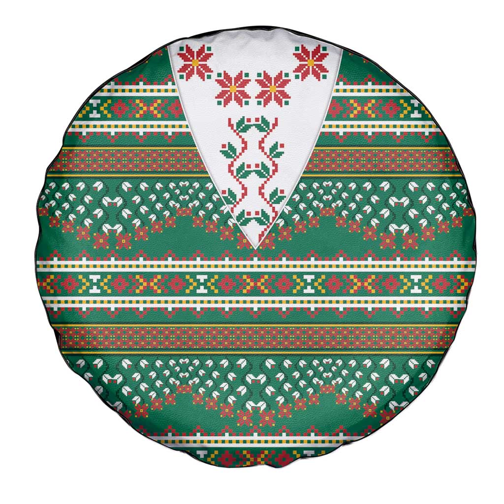 Lithuanian National Costume Spare Tire Cover Traditional Folk Pattern - Wonder Print Shop