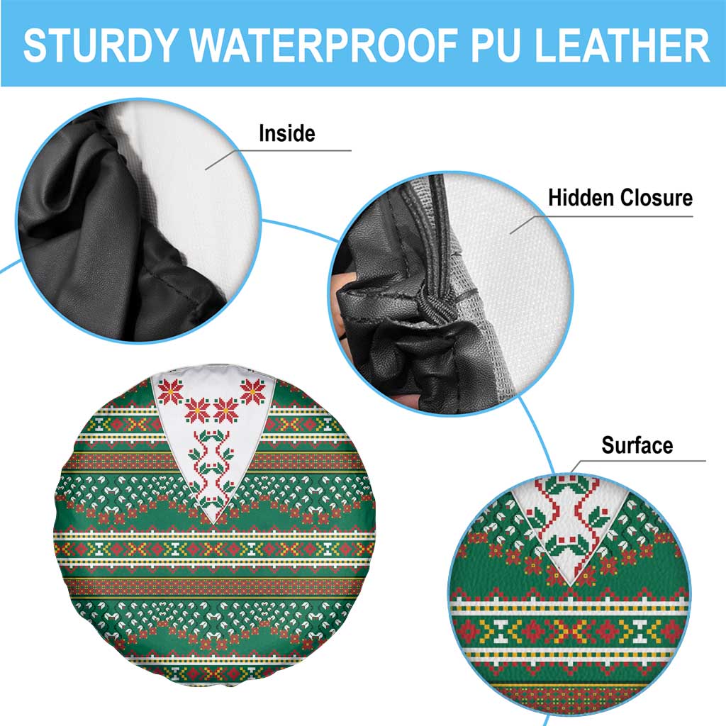 Lithuanian National Costume Spare Tire Cover Traditional Folk Pattern - Wonder Print Shop