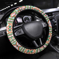 Lithuanian National Costume Steering Wheel Cover Traditional Folk Pattern - Wonder Print Shop