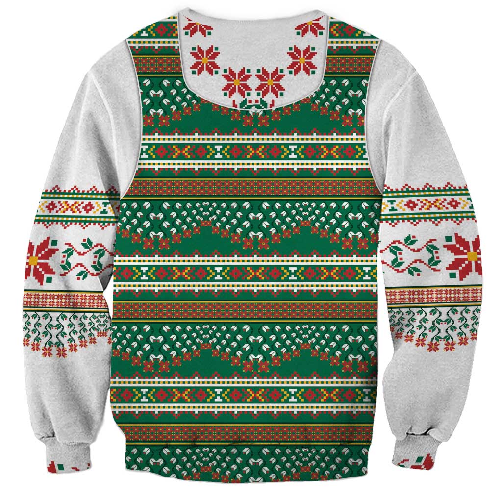Lithuanian National Costume Sweatshirt Traditional Folk Pattern - Wonder Print Shop