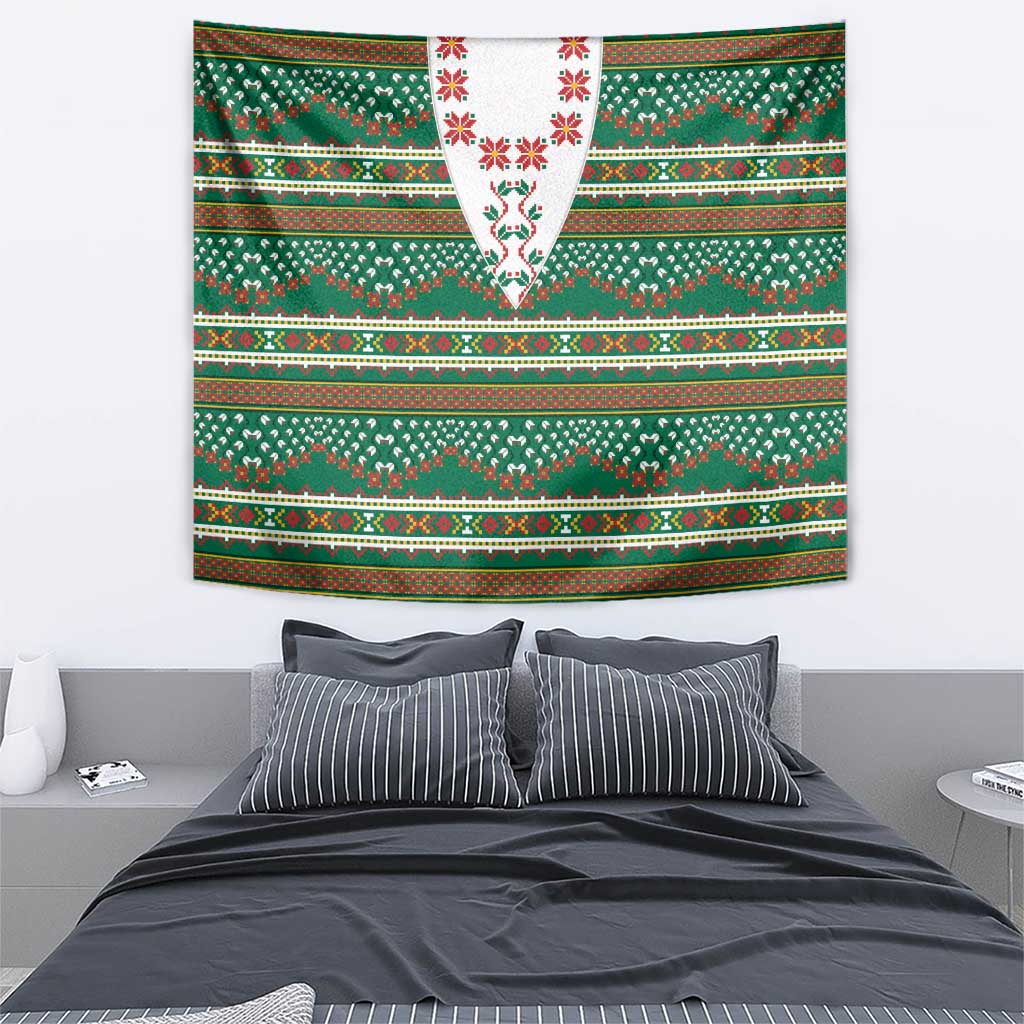 Lithuanian National Costume Tapestry Traditional Folk Pattern - Wonder Print Shop