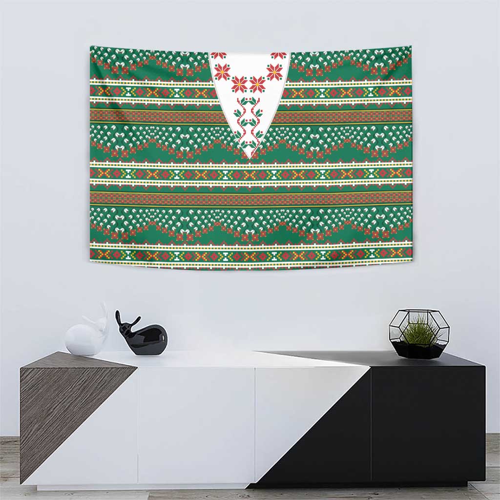 Lithuanian National Costume Tapestry Traditional Folk Pattern - Wonder Print Shop