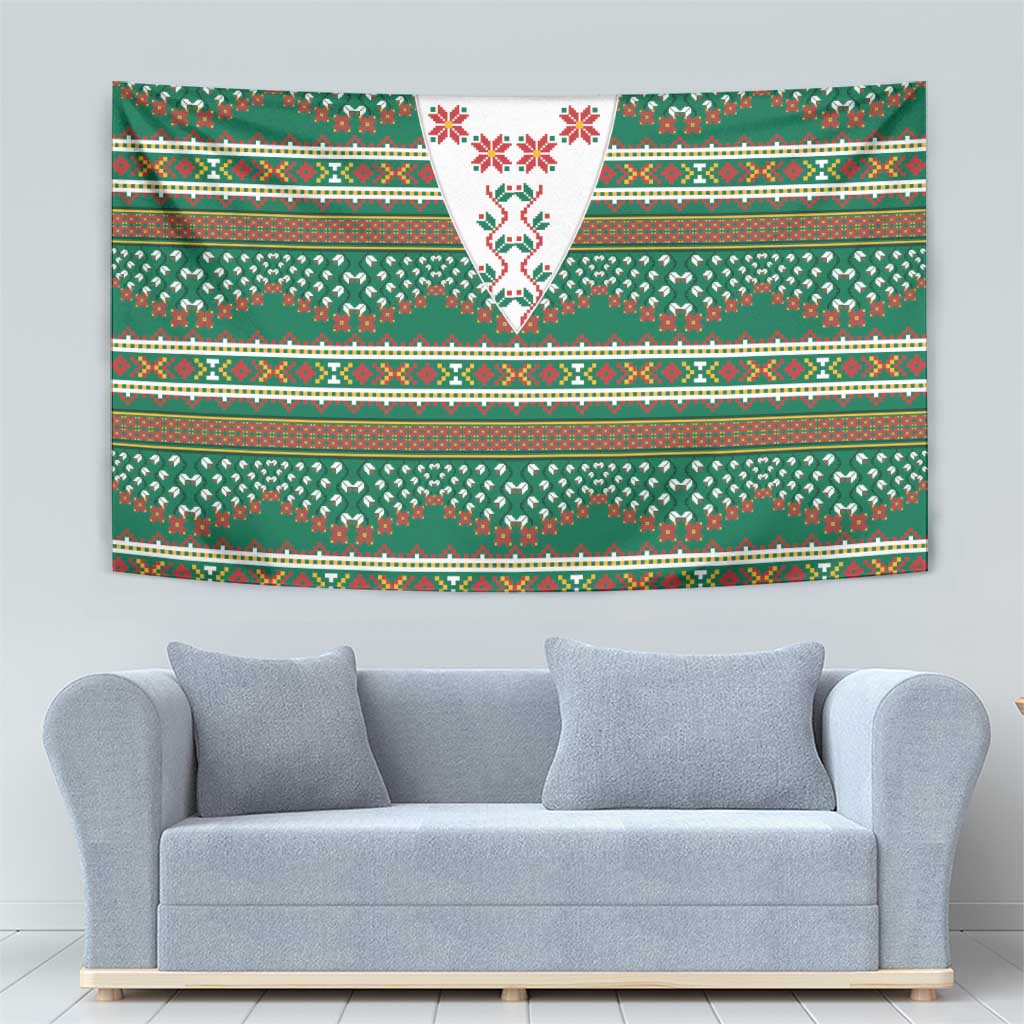 Lithuanian National Costume Tapestry Traditional Folk Pattern - Wonder Print Shop