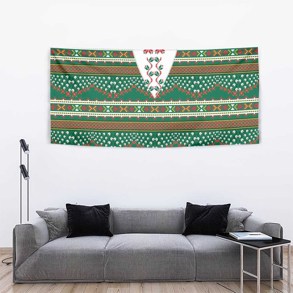 Lithuanian National Costume Tapestry Traditional Folk Pattern - Wonder Print Shop