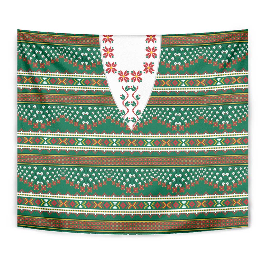 Lithuanian National Costume Tapestry Traditional Folk Pattern - Wonder Print Shop