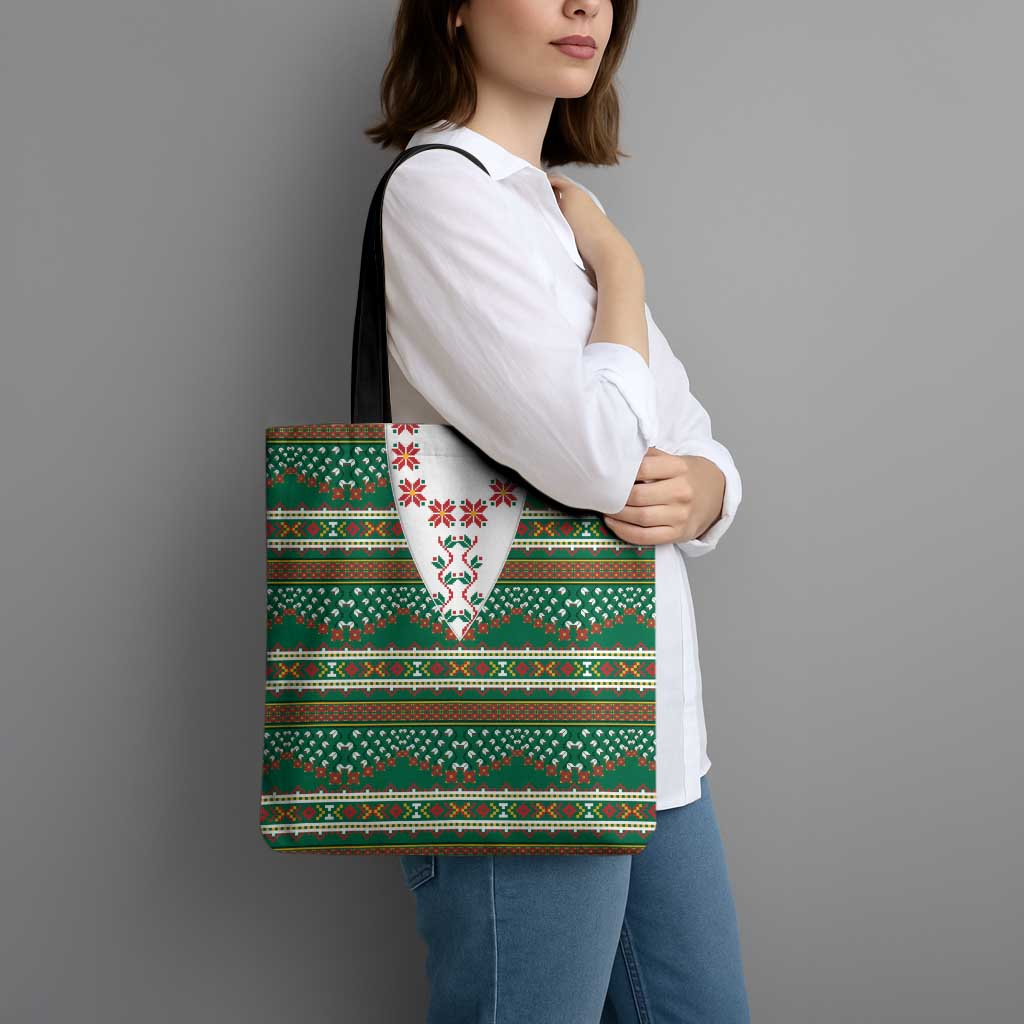 Lithuanian National Costume Tote Bag Traditional Folk Pattern - Wonder Print Shop