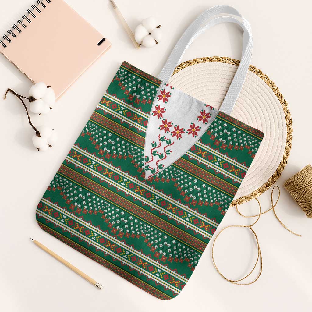 Lithuanian National Costume Tote Bag Traditional Folk Pattern - Wonder Print Shop