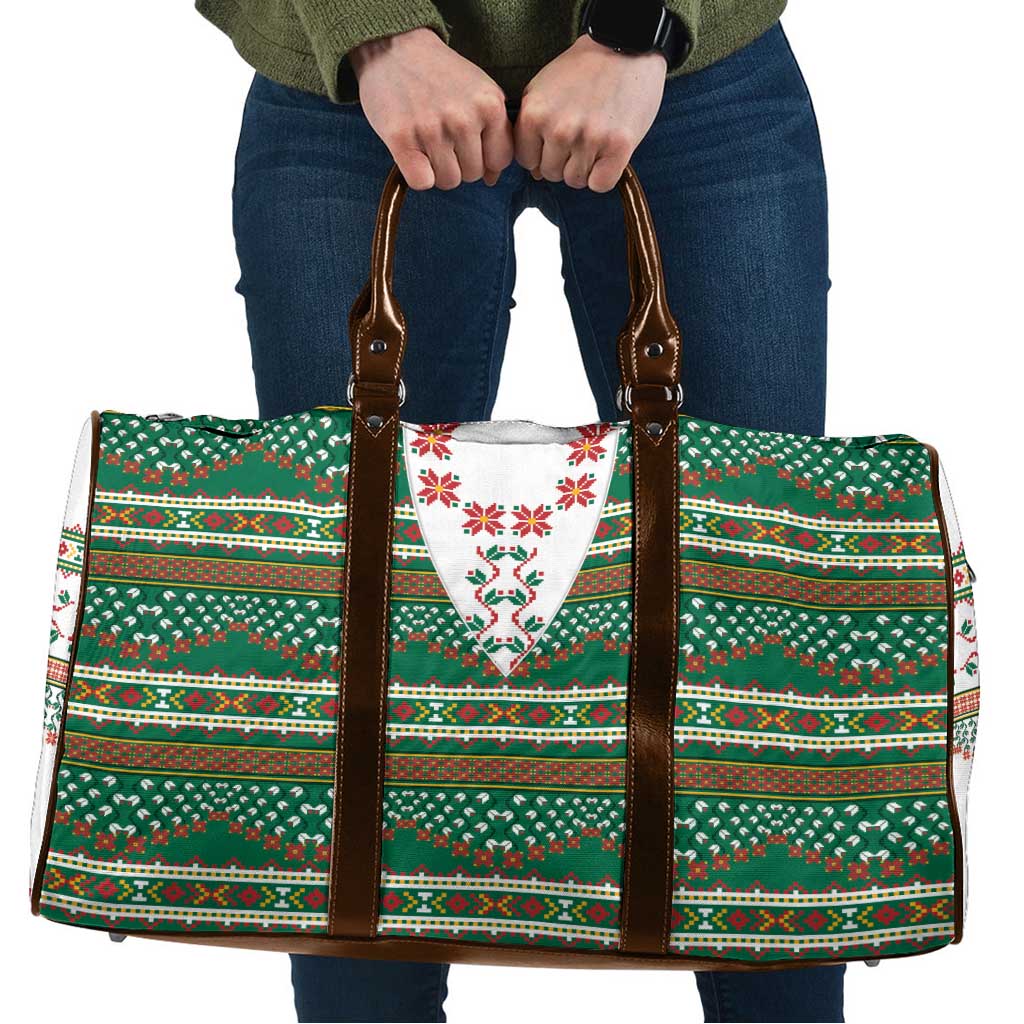 Lithuanian National Costume Travel Bag Traditional Folk Pattern - Wonder Print Shop