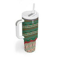 Lithuanian National Costume Tumbler With Handle Traditional Folk Pattern - Wonder Print Shop