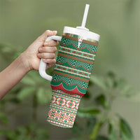 Lithuanian National Costume Tumbler With Handle Traditional Folk Pattern - Wonder Print Shop