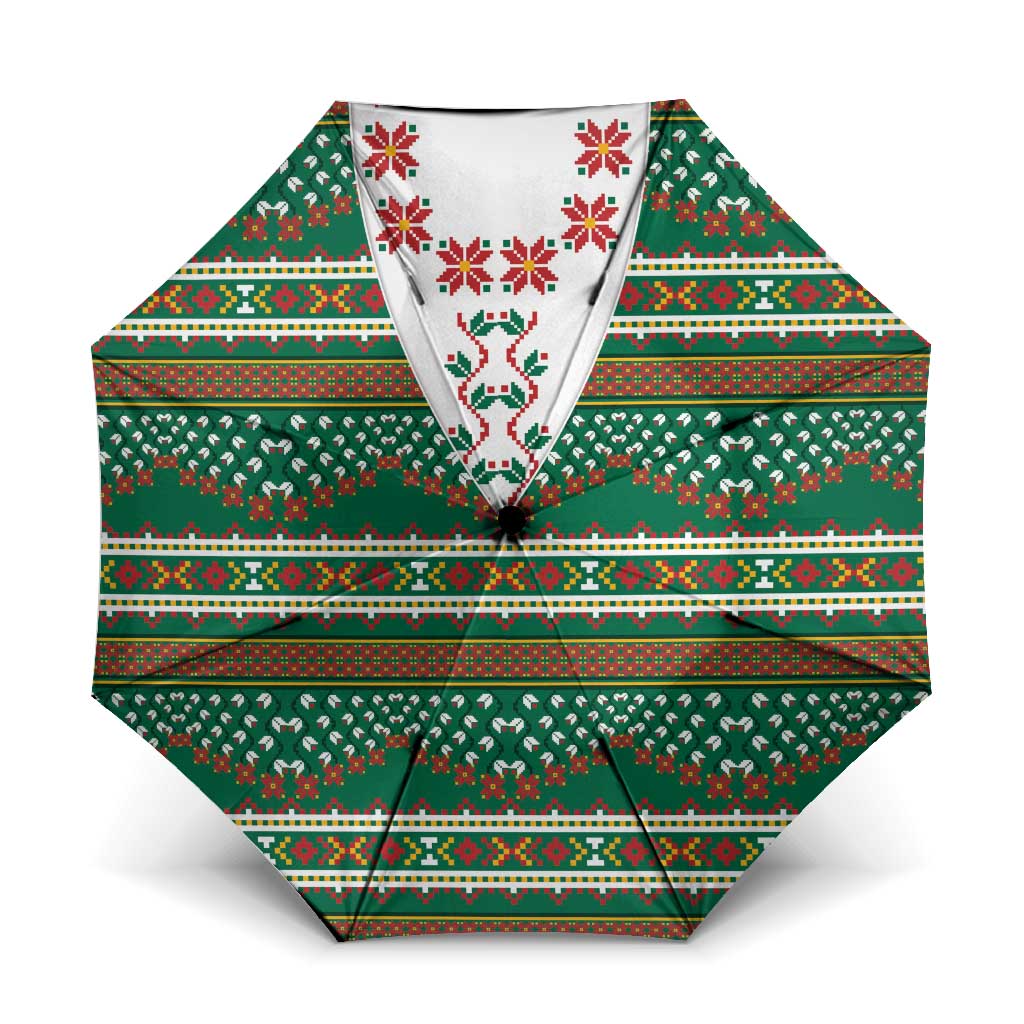 Lithuanian National Costume Umbrella Traditional Folk Pattern - Wonder Print Shop