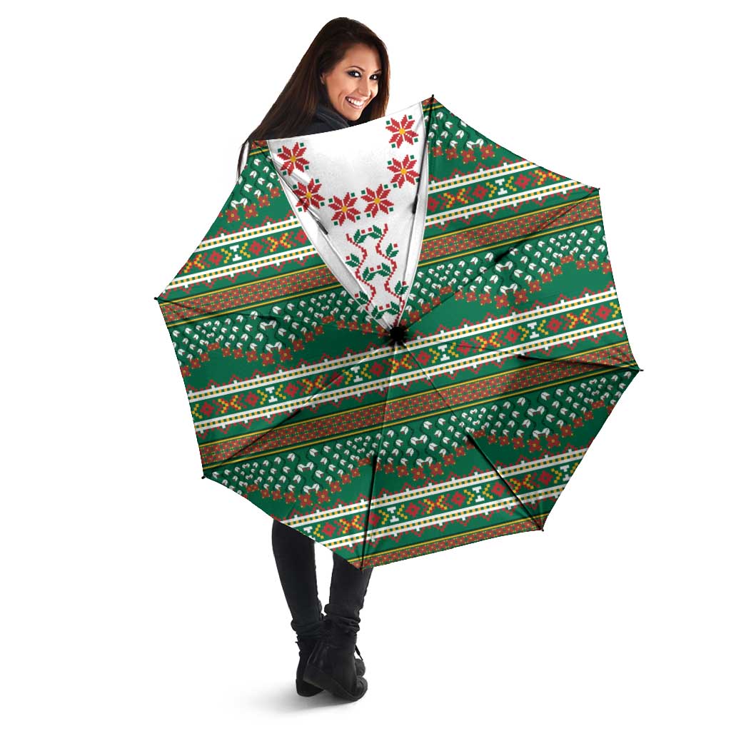 Lithuanian National Costume Umbrella Traditional Folk Pattern - Wonder Print Shop
