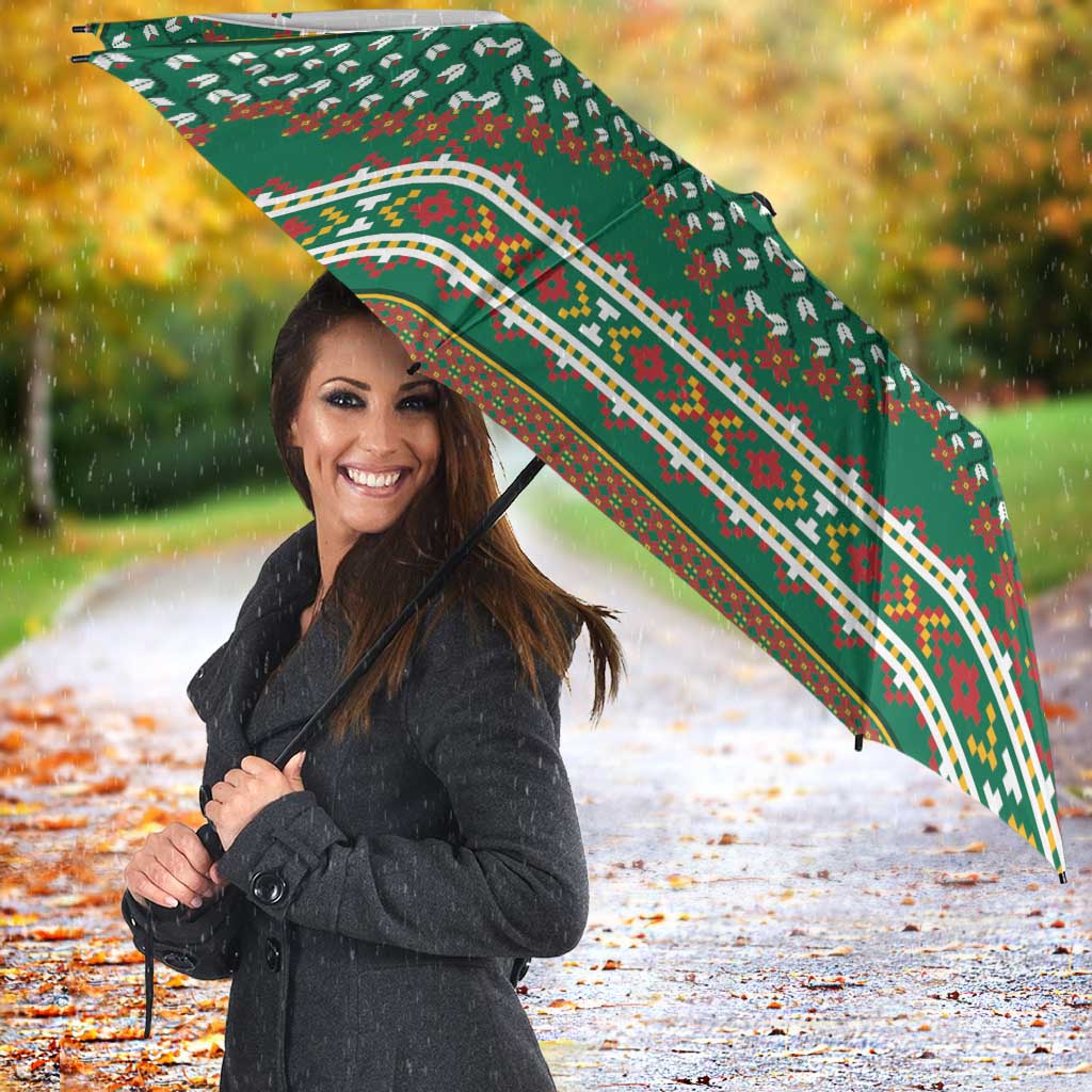 Lithuanian National Costume Umbrella Traditional Folk Pattern - Wonder Print Shop
