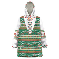 Lithuanian National Costume Wearable Blanket Hoodie Traditional Folk Pattern - Wonder Print Shop