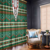 Lithuanian National Costume Window Curtain Traditional Folk Pattern - Wonder Print Shop