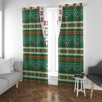 Lithuanian National Costume Window Curtain Traditional Folk Pattern - Wonder Print Shop