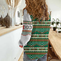 Lithuanian National Costume Women Casual Shirt Traditional Folk Pattern - Wonder Print Shop