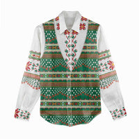 Lithuanian National Costume Women Casual Shirt Traditional Folk Pattern - Wonder Print Shop