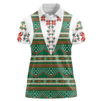 Lithuanian National Costume Women Polo Shirt Traditional Folk Pattern - Wonder Print Shop