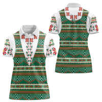 Lithuanian National Costume Women Polo Shirt Traditional Folk Pattern - Wonder Print Shop