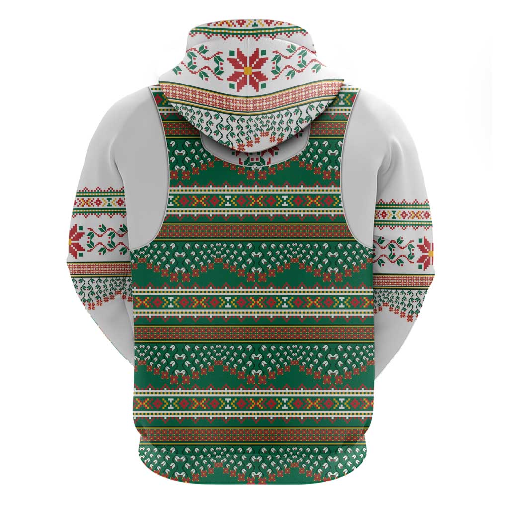 Lithuanian National Costume Zip Hoodie Traditional Folk Pattern - Wonder Print Shop