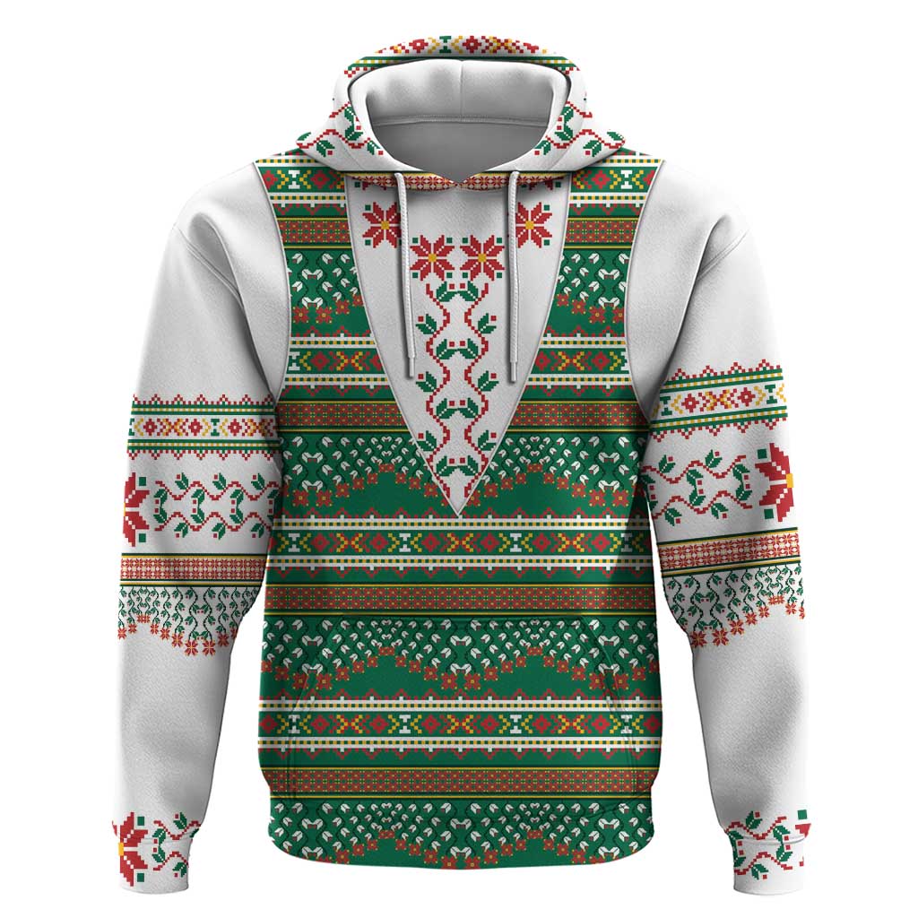 Lithuanian National Costume Zip Hoodie Traditional Folk Pattern - Wonder Print Shop