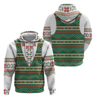 Lithuanian National Costume Zip Hoodie Traditional Folk Pattern - Wonder Print Shop