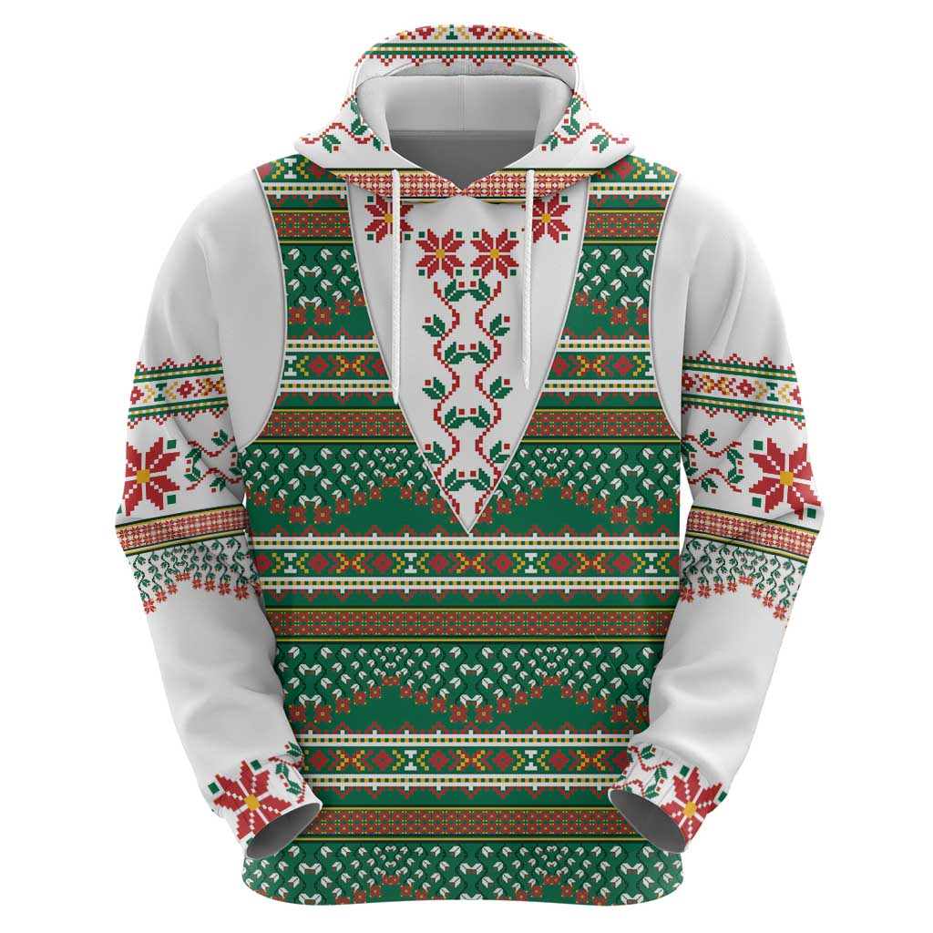 Lithuanian National Costume Zip Hoodie Traditional Folk Pattern - Wonder Print Shop