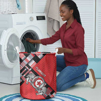 Tunisia Laundry Basket Silver Lions Sports Patterns - Wonder Print Shop