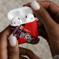 Tunisia AirPods Case Silver Lions Sports Patterns - Wonder Print Shop