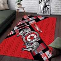 Tunisia Area Rug Silver Lions Sports Patterns - Wonder Print Shop
