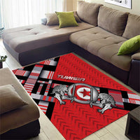 Tunisia Area Rug Silver Lions Sports Patterns - Wonder Print Shop