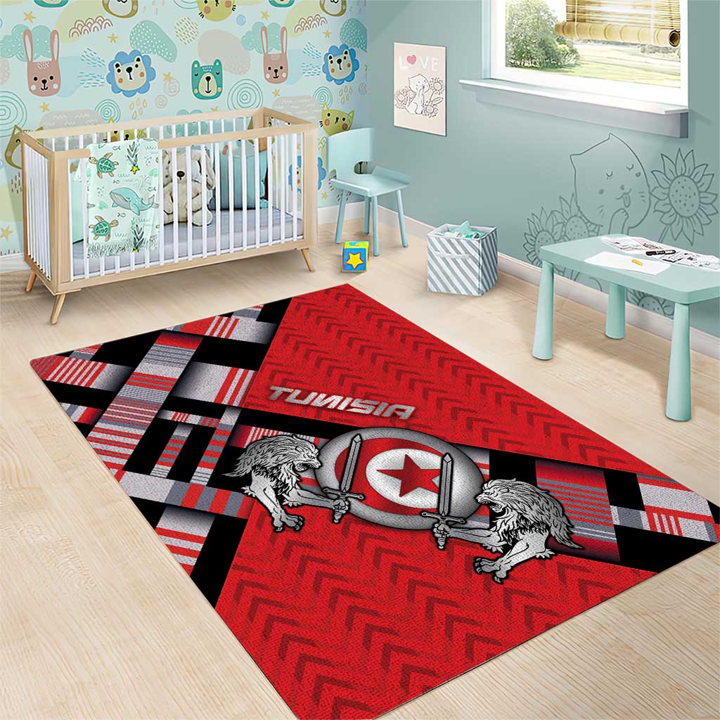 Tunisia Area Rug Silver Lions Sports Patterns - Wonder Print Shop