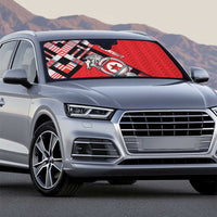Tunisia Auto Sun Shade Silver Lions Sports Patterns - Wonder Print Shop