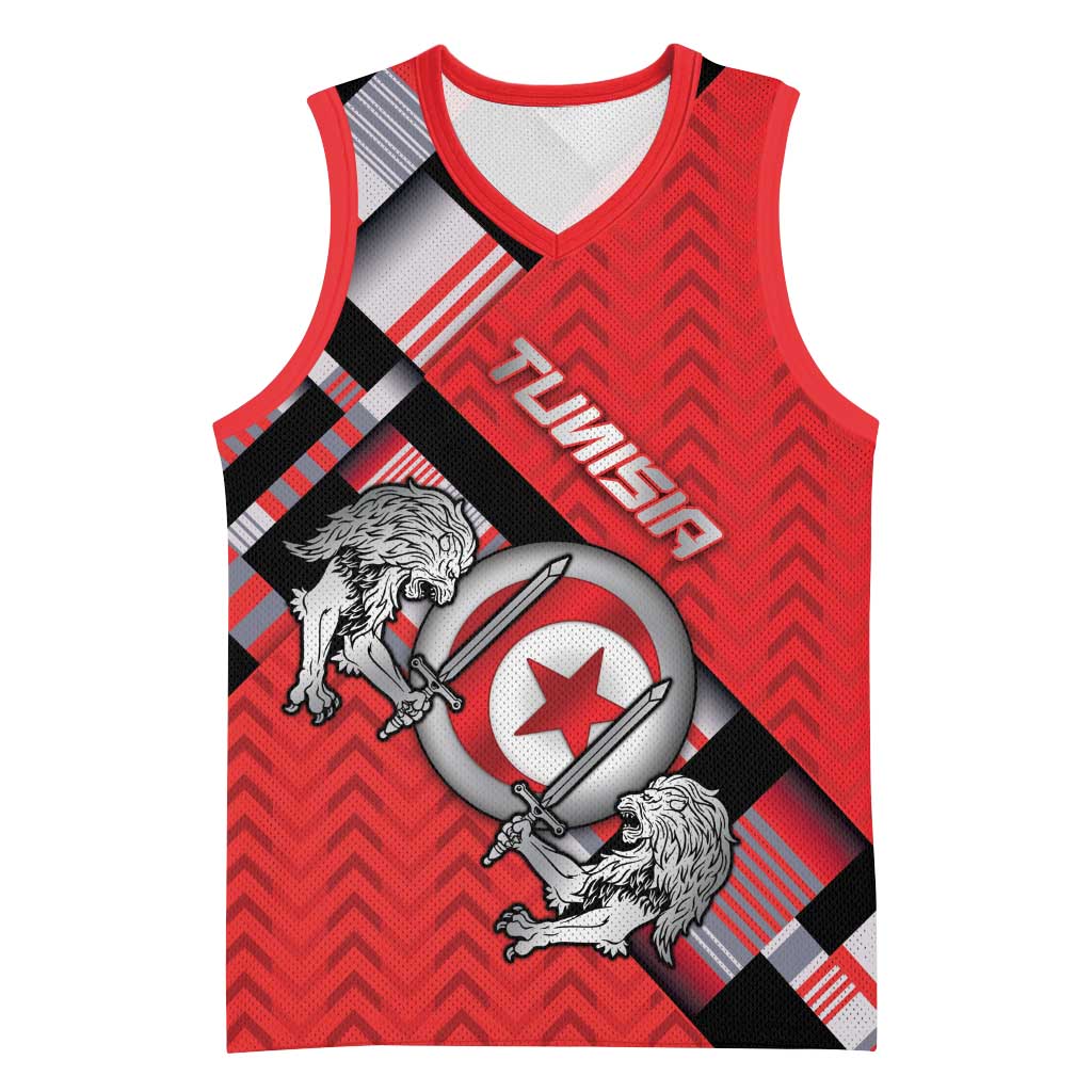 Personalized Tunisia Basketball Jersey Silver Lions Sports Patterns - Wonder Print Shop