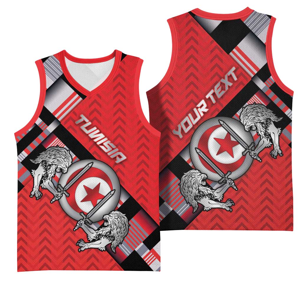 Personalized Tunisia Basketball Jersey Silver Lions Sports Patterns - Wonder Print Shop