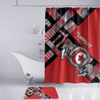Tunisia Bathroom Set Silver Lions Sports Patterns - Wonder Print Shop
